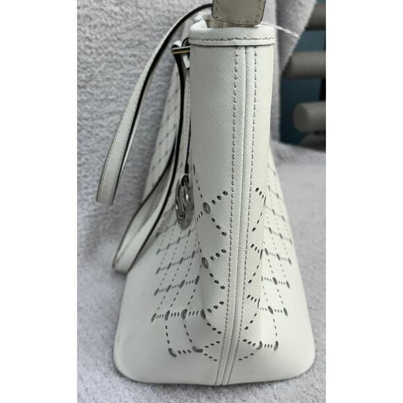 Michael Kors White Large Large Carryall Tote AS IS #62442 - Picture 3 of 16